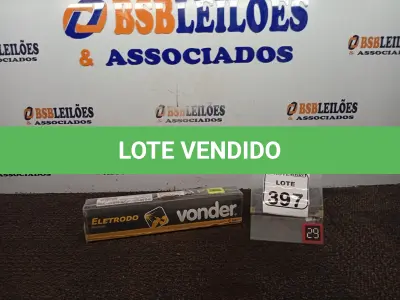 LOTE 397 - 5KG DE ELETRODOS 2,5MM MARCA VONDER(NOVO). (NO ESTADO) ATENÇÃO! FAZER A VISITAÇÃO ANTES DE ARREMATAR, NÃO SABEMOS SE FUNCIONA. LEILÃO NÃO TEM GARANTIA E NEM DEVOLUÇÃO, SUJEITO A POSSÍVEIS AVARIAS VISÍVEIS/OCULTAS E/OU AUSÊNCIA DE COMPONENTES.
