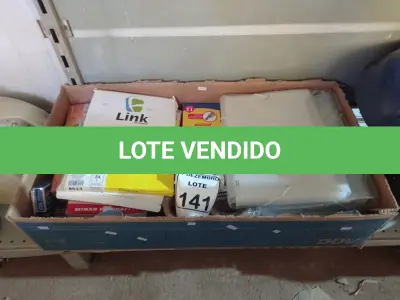 LOTE 141 - 01 LOTE C/DIVERSOS MATERIAIS P/ESCRITÓRIO. (NO ESTADO) ATENÇÃO! FAZER A VISITAÇÃO ANTES DE ARREMATAR, NÃO SABEMOS SE FUNCIONA. LEILÃO NÃO TEM GARANTIA E NEM DEVOLUÇÃO, SUJEITO A POSSÍVEIS AVARIAS VISÍVEIS/OCULTAS E/OU AUSÊNCIA DE COMPONENTES.