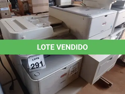 LOTE 291 - 04 IMPRESSORAS MARCAS E MODELOS DIVERSOS SENDO UMA MULTIFUNCIONAL. (NO ESTADO) ATENÇÃO! FAZER A VISITAÇÃO ANTES DE ARREMATAR, NÃO SABEMOS SE FUNCIONA. LEILÃO NÃO TEM GARANTIA E NEM DEVOLUÇÃO, SUJEITO A POSSÍVEIS AVARIAS VISÍVEIS/OCULTAS E/OU AUSÊNCIA DE COMPONENTES.