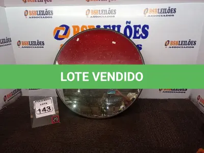 LOTE 143 - 01 ESPELHO DE GARAGEM P/PONTO CEGO. (NO ESTADO) ATENÇÃO! FAZER A VISITAÇÃO ANTES DE ARREMATAR, NÃO SABEMOS SE FUNCIONA. LEILÃO NÃO TEM GARANTIA E NEM DEVOLUÇÃO, SUJEITO A POSSÍVEIS AVARIAS VISÍVEIS/OCULTAS E/OU AUSÊNCIA DE COMPONENTES.