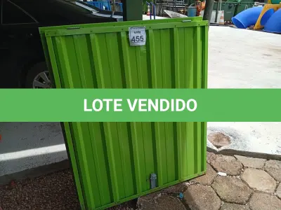 LOTE 455 - 02 PORTAS NA COR AZUL MEDINDO 1,00X16 COMPRIMENTO, 98 DE LARGURA NA COR VERDE. (NO ESTADO) ATENÇÃO! FAZER A VISITAÇÃO ANTES DE ARREMATAR, NÃO SABEMOS SE FUNCIONA. LEILÃO NÃO TEM GARANTIA E NEM DEVOLUÇÃO, SUJEITO A POSSÍVEIS AVARIAS VISÍVEIS/OCULTAS E/OU AUSÊNCIA DE COMPONENTES.