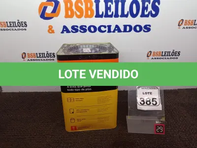 LOTE 385 - 01 LATA DE TINTA PARA PISO CINZA FOSCO ESCURO MARCA SUVINIL 18L(NOVO). (NO ESTADO) ATENÇÃO! FAZER A VISITAÇÃO ANTES DE ARREMATAR, NÃO SABEMOS SE FUNCIONA. LEILÃO NÃO TEM GARANTIA E NEM DEVOLUÇÃO, SUJEITO A POSSÍVEIS AVARIAS VISÍVEIS/OCULTAS E/OU AUSÊNCIA DE COMPONENTES.