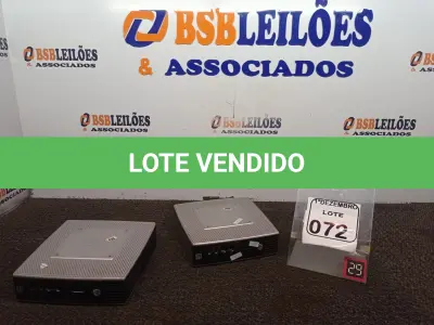 LOTE 072 - 02 MINIS CPU’S MARCA HP. (NO ESTADO) ATENÇÃO! FAZER A VISITAÇÃO ANTES DE ARREMATAR, NÃO SABEMOS SE FUNCIONA. LEILÃO NÃO TEM GARANTIA E NEM DEVOLUÇÃO, SUJEITO A POSSÍVEIS AVARIAS VISÍVEIS/OCULTAS E/OU AUSÊNCIA DE COMPONENTES.