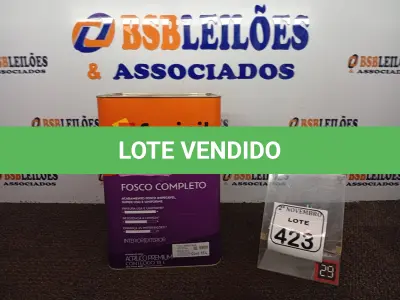LOTE 423 - 01 LATA DE TINTA BRANCO NEVE FOSCO MARCA SUVINIL 18L(NOVO). (NO ESTADO) ATENÇÃO! FAZER A VISITAÇÃO ANTES DE ARREMATAR, NÃO SABEMOS SE FUNCIONA. LEILÃO NÃO TEM GARANTIA E NEM DEVOLUÇÃO, SUJEITO A POSSÍVEIS AVARIAS VISÍVEIS/OCULTAS E/OU AUSÊNCIA DE COMPONENTES.