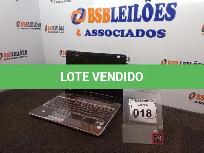 LOTE 018 - 01 NOTEBOOK MARCA HP. (NO ESTADO) ATENÇÃO! FAZER A VISITAÇÃO ANTES DE ARREMATAR, NÃO SABEMOS SE FUNCIONA. LEILÃO NÃO TEM GARANTIA E NEM DEVOLUÇÃO, SUJEITO A POSSÍVEIS AVARIAS VISÍVEIS/OCULTAS E/OU AUSÊNCIA DE COMPONENTES.