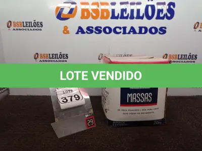 LOTE 379 - 01 MASSA CORRIDA MARCA LUZTOL 20KG(NOVO). (NO ESTADO) ATENÇÃO! FAZER A VISITAÇÃO ANTES DE ARREMATAR, NÃO SABEMOS SE FUNCIONA. LEILÃO NÃO TEM GARANTIA E NEM DEVOLUÇÃO, SUJEITO A POSSÍVEIS AVARIAS VISÍVEIS/OCULTAS E/OU AUSÊNCIA DE COMPONENTES.
