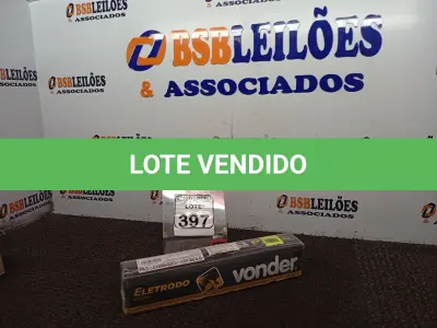 LOTE 397 - 5KG DE ELETRODOS 2,5MM MARCA VONDER(NOVO). (NO ESTADO) ATENÇÃO! FAZER A VISITAÇÃO ANTES DE ARREMATAR, NÃO SABEMOS SE FUNCIONA. LEILÃO NÃO TEM GARANTIA E NEM DEVOLUÇÃO, SUJEITO A POSSÍVEIS AVARIAS VISÍVEIS/OCULTAS E/OU AUSÊNCIA DE COMPONENTES.