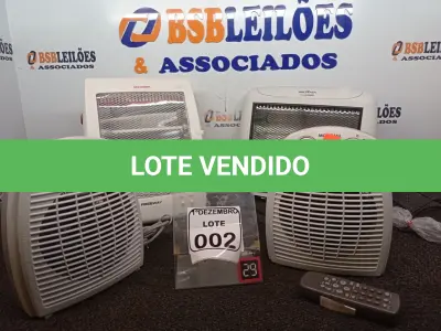 LOTE 002 - 04 AQUECEDORES PORTÁTEIS MARCAS E MODELOS DIVERSOS. (NO ESTADO) ATENÇÃO! FAZER A VISITAÇÃO ANTES DE ARREMATAR, NÃO SABEMOS SE FUNCIONA. LEILÃO NÃO TEM GARANTIA E NEM DEVOLUÇÃO, SUJEITO A POSSÍVEIS AVARIAS VISÍVEIS/OCULTAS E/OU AUSÊNCIA DE COMPONENTES.