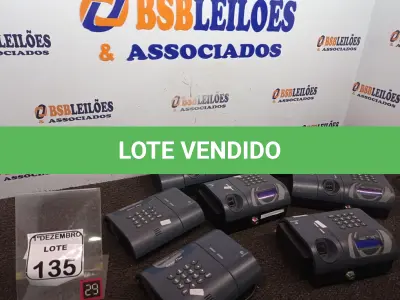 LOTE 135 - 07 RELÓGIOS DE PONTO C/LEITOR BIOMÉTRICO MARCAS E MODELOS DIVERSOS. (NO ESTADO) ATENÇÃO! FAZER A VISITAÇÃO ANTES DE ARREMATAR, NÃO SABEMOS SE FUNCIONA. LEILÃO NÃO TEM GARANTIA E NEM DEVOLUÇÃO, SUJEITO A POSSÍVEIS AVARIAS VISÍVEIS/OCULTAS E/OU AUSÊNCIA DE COMPONENTES.