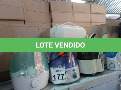 LOTE 177 - 05 UMIDIFICADORES MARCAS E MODELOS DIVERSOS. (NO ESTADO) ATENÇÃO! FAZER A VISITAÇÃO ANTES DE ARREMATAR, NÃO SABEMOS SE FUNCIONA. LEILÃO NÃO TEM GARANTIA E NEM DEVOLUÇÃO, SUJEITO A POSSÍVEIS AVARIAS VISÍVEIS/OCULTAS E/OU AUSÊNCIA DE COMPONENTES.