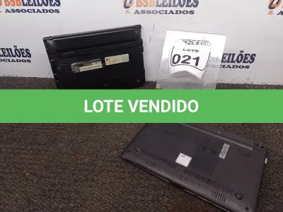 LOTE 021 - 02 NETBOOKS MARCA SAMSUNG E EEE. (NO ESTADO) ATENÇÃO! FAZER A VISITAÇÃO ANTES DE ARREMATAR, NÃO SABEMOS SE FUNCIONA. LEILÃO NÃO TEM GARANTIA E NEM DEVOLUÇÃO, SUJEITO A POSSÍVEIS AVARIAS VISÍVEIS/OCULTAS E/OU AUSÊNCIA DE COMPONENTES.