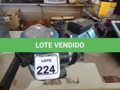 LOTE 224 - 01 BOMBA D’ÁGUA P/PISCINA. (NO ESTADO) ATENÇÃO! FAZER A VISITAÇÃO ANTES DE ARREMATAR, NÃO SABEMOS SE FUNCIONA. LEILÃO NÃO TEM GARANTIA E NEM DEVOLUÇÃO, SUJEITO A POSSÍVEIS AVARIAS VISÍVEIS/OCULTAS E/OU AUSÊNCIA DE COMPONENTES.