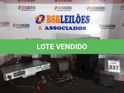 LOTE 337 - 01 HOME-THEATER MARCA PHILIPS. (NO ESTADO) ATENÇÃO! FAZER A VISITAÇÃO ANTES DE ARREMATAR, NÃO SABEMOS SE FUNCIONA. LEILÃO NÃO TEM GARANTIA E NEM DEVOLUÇÃO, SUJEITO A POSSÍVEIS AVARIAS VISÍVEIS/OCULTAS E/OU AUSÊNCIA DE COMPONENTES.
