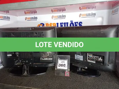 LOTE 368 - 02 TVS 26” MARCA SONY E SAMSUNG. (NO ESTADO) ATENÇÃO! FAZER A VISITAÇÃO ANTES DE ARREMATAR, NÃO SABEMOS SE FUNCIONA. LEILÃO NÃO TEM GARANTIA E NEM DEVOLUÇÃO, SUJEITO A POSSÍVEIS AVARIAS VISÍVEIS/OCULTAS E/OU AUSÊNCIA DE COMPONENTES.