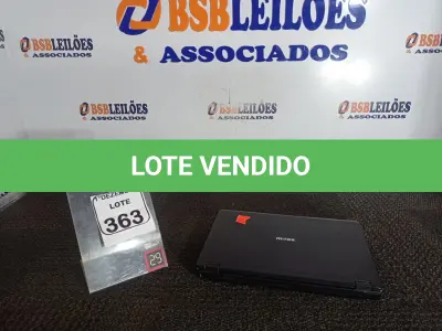LOTE 363 - 01 NOTEBOOK MARCA MIRAX. (NO ESTADO) ATENÇÃO! FAZER A VISITAÇÃO ANTES DE ARREMATAR, NÃO SABEMOS SE FUNCIONA. LEILÃO NÃO TEM GARANTIA E NEM DEVOLUÇÃO, SUJEITO A POSSÍVEIS AVARIAS VISÍVEIS/OCULTAS E/OU AUSÊNCIA DE COMPONENTES.
