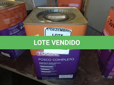 LOTE 427 - 01 LATA DE TINTA MARCA SUVINIL COR BRANCO NEVE ACRÍLICA PREMIUM 18L. (VALIDADE 10/2027) (NOVO) (NO ESTADO) ATENÇÃO! FAZER A VISITAÇÃO ANTES DE ARREMATAR, NÃO SABEMOS SE FUNCIONA. LEILÃO NÃO TEM GARANTIA E NEM DEVOLUÇÃO, SUJEITO A POSSÍVEIS AVARIAS VISÍVEIS/OCULTAS E/OU AUSÊNCIA DE COMPONENTES.
