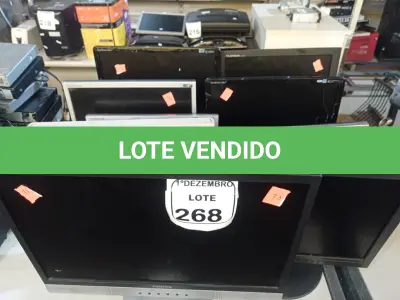 LOTE 268 - 10 MONITORES MARCAS E MODELOS DIVERSOS. (NO ESTADO) ATENÇÃO! FAZER A VISITAÇÃO ANTES DE ARREMATAR, NÃO SABEMOS SE FUNCIONA. LEILÃO NÃO TEM GARANTIA E NEM DEVOLUÇÃO, SUJEITO A POSSÍVEIS AVARIAS VISÍVEIS/OCULTAS E/OU AUSÊNCIA DE COMPONENTES.