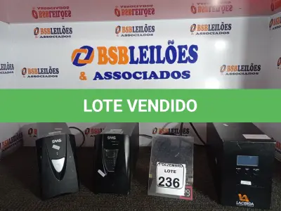 LOTE 236 - 03 NOBREAKS MARCAS E MODELOS DIVERSOS. (NO ESTADO) ATENÇÃO! FAZER A VISITAÇÃO ANTES DE ARREMATAR, NÃO SABEMOS SE FUNCIONA. LEILÃO NÃO TEM GARANTIA E NEM DEVOLUÇÃO, SUJEITO A POSSÍVEIS AVARIAS VISÍVEIS/OCULTAS E/OU AUSÊNCIA DE COMPONENTES.