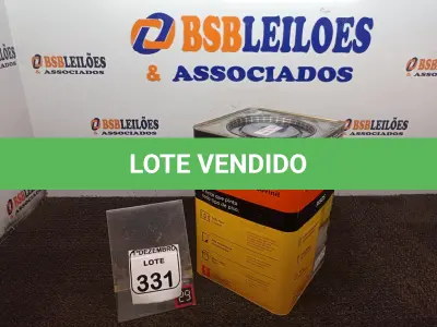 LOTE 331 - 01 LATA DE TINTA MARCA SUVINIL COR CINZA FOSCO ESCURO 18L. (NOVO) (VALIDADE 10/2027) (NO ESTADO) ATENÇÃO! FAZER A VISITAÇÃO ANTES DE ARREMATAR, NÃO SABEMOS SE FUNCIONA. LEILÃO NÃO TEM GARANTIA E NEM DEVOLUÇÃO, SUJEITO A POSSÍVEIS AVARIAS VISÍVEIS/OCULTAS E/OU AUSÊNCIA DE COMPONENTES.