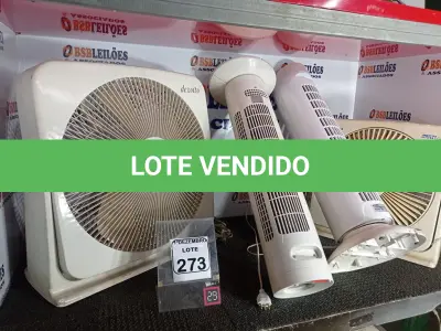 LOTE 273 - 04 VENTILADORES MARCAS E MODELOS DIVERSOS. (NO ESTADO) ATENÇÃO! FAZER A VISITAÇÃO ANTES DE ARREMATAR, NÃO SABEMOS SE FUNCIONA. LEILÃO NÃO TEM GARANTIA E NEM DEVOLUÇÃO, SUJEITO A POSSÍVEIS AVARIAS VISÍVEIS/OCULTAS E/OU AUSÊNCIA DE COMPONENTES.