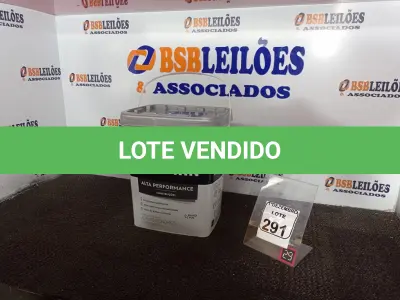 LOTE 291 - 01 GALÃO DE TINTA FOSCO BRANCO MARCA SUVINIL 18L.(VALIDADE 09/2027)(NO ESTADO) ATENÇÃO! FAZER A VISITAÇÃO ANTES DE ARREMATAR, NÃO SABEMOS SE FUNCIONA. LEILÃO NÃO TEM GARANTIA E NEM DEVOLUÇÃO, SUJEITO A POSSÍVEIS AVARIAS VISÍVEIS/OCULTAS E/OU AUSÊNCIA DE COMPONENTES.