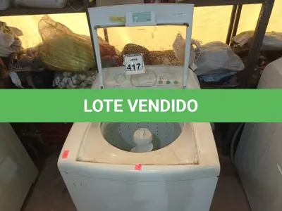 LOTE 417 - 01 MÁQUINA DE LAVAR MARCA ELECTROLUX 12KG 220V. (NO ESTADO) ATENÇÃO! FAZER A VISITAÇÃO ANTES DE ARREMATAR, NÃO SABEMOS SE FUNCIONA. LEILÃO NÃO TEM GARANTIA E NEM DEVOLUÇÃO, SUJEITO A POSSÍVEIS AVARIAS VISÍVEIS/OCULTAS E/OU AUSÊNCIA DE COMPONENTES.