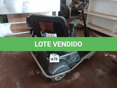 LOTE 479 - 01 CARRINHO ELÉTRICO P/IDOSOS E DEFICIENTES C/AVARIAS. (NO ESTADO) ATENÇÃO! FAZER A VISITAÇÃO ANTES DE ARREMATAR, NÃO SABEMOS SE FUNCIONA. LEILÃO NÃO TEM GARANTIA E NEM DEVOLUÇÃO, SUJEITO A POSSÍVEIS AVARIAS VISÍVEIS/OCULTAS E/OU AUSÊNCIA DE COMPONENTES.