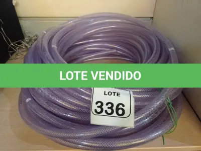 LOTE 336 - 01 ROLO DE MANGUEIRA NA COR BRANCA. (NO ESTADO) ATENÇÃO! FAZER A VISITAÇÃO ANTES DE ARREMATAR, NÃO SABEMOS SE FUNCIONA. LEILÃO NÃO TEM GARANTIA E NEM DEVOLUÇÃO, SUJEITO A POSSÍVEIS AVARIAS VISÍVEIS/OCULTAS E/OU AUSÊNCIA DE COMPONENTES.