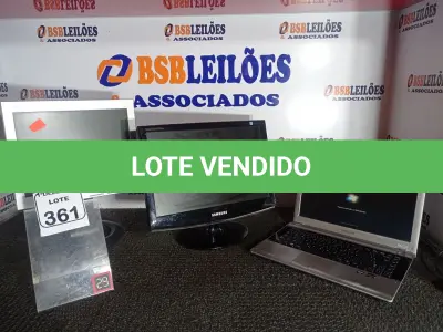 LOTE 361 - 01 NOTEBOOK MARCA SAMSUNG E 02 MONITORES MARCAS E MODELOS DIVERSOS. (NO ESTADO) ATENÇÃO! FAZER A VISITAÇÃO ANTES DE ARREMATAR, NÃO SABEMOS SE FUNCIONA. LEILÃO NÃO TEM GARANTIA E NEM DEVOLUÇÃO, SUJEITO A POSSÍVEIS AVARIAS VISÍVEIS/OCULTAS E/OU AUSÊNCIA DE COMPONENTES.