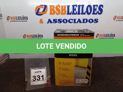 LOTE 331 - 01 LATA DE TINTA MARCA SUVINIL COR CINZA FOSCO ESCURO 18L. (NOVO) (VALIDADE 10/2027) (NO ESTADO) ATENÇÃO! FAZER A VISITAÇÃO ANTES DE ARREMATAR, NÃO SABEMOS SE FUNCIONA. LEILÃO NÃO TEM GARANTIA E NEM DEVOLUÇÃO, SUJEITO A POSSÍVEIS AVARIAS VISÍVEIS/OCULTAS E/OU AUSÊNCIA DE COMPONENTES.