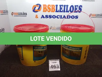 LOTE 463 - 02 BALDES DE SIKANOL ALVENARIA MARCA SIKA 18L. (NO ESTADO) ATENÇÃO! FAZER A VISITAÇÃO ANTES DE ARREMATAR, NÃO SABEMOS SE FUNCIONA. LEILÃO NÃO TEM GARANTIA E NEM DEVOLUÇÃO, SUJEITO A POSSÍVEIS AVARIAS VISÍVEIS/OCULTAS E/OU AUSÊNCIA DE COMPONENTES.