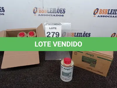 LOTE 279 - 02 CAIXAS DE CATALIZADORES VERNIZ PU MARCA ANJO C/150ML CADA. (NO ESTADO) ATENÇÃO! FAZER A VISITAÇÃO ANTES DE ARREMATAR, NÃO SABEMOS SE FUNCIONA. LEILÃO NÃO TEM GARANTIA E NEM DEVOLUÇÃO, SUJEITO A POSSÍVEIS AVARIAS VISÍVEIS/OCULTAS E/OU AUSÊNCIA DE COMPONENTES.