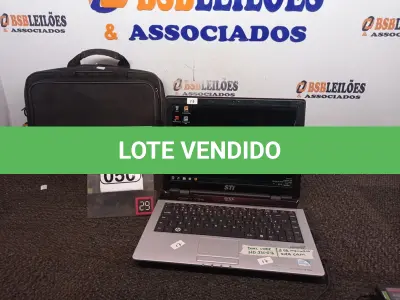 LOTE 050 - 01 NOTEBOOK MARCA STI DUAL CORE HD320GB, 2GB DE MEMÓRIA E WEBCAM C/MALETA E FONTE. (NO ESTADO) ATENÇÃO! FAZER A VISITAÇÃO ANTES DE ARREMATAR, NÃO SABEMOS SE FUNCIONA. LEILÃO NÃO TEM GARANTIA E NEM DEVOLUÇÃO, SUJEITO A POSSÍVEIS AVARIAS VISÍVEIS/OCULTAS E/OU AUSÊNCIA DE COMPONENTES.