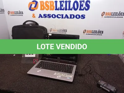 LOTE 050 - 01 NOTEBOOK MARCA STI DUAL CORE HD320GB, 2GB DE MEMÓRIA E WEBCAM C/MALETA E FONTE. (NO ESTADO) ATENÇÃO! FAZER A VISITAÇÃO ANTES DE ARREMATAR, NÃO SABEMOS SE FUNCIONA. LEILÃO NÃO TEM GARANTIA E NEM DEVOLUÇÃO, SUJEITO A POSSÍVEIS AVARIAS VISÍVEIS/OCULTAS E/OU AUSÊNCIA DE COMPONENTES.