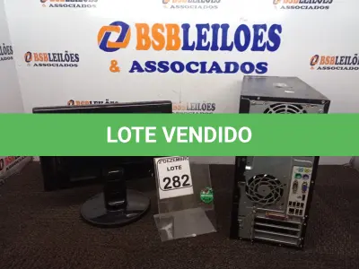 LOTE 282 - 01 CPU MARCA HP E 01 MONITOR MARCA POSITIVO C/TECLADO E MOUSE. (NO ESTADO) ATENÇÃO! FAZER A VISITAÇÃO ANTES DE ARREMATAR, NÃO SABEMOS SE FUNCIONA. LEILÃO NÃO TEM GARANTIA E NEM DEVOLUÇÃO, SUJEITO A POSSÍVEIS AVARIAS VISÍVEIS/OCULTAS E/OU AUSÊNCIA DE COMPONENTES.