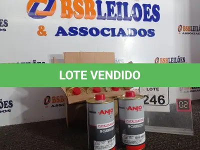 LOTE 246 - 01 CAIXA C/06 CATALISADORES MARCA ANJO CONTENDO 450ML EM CADA LATA(NOVO). (NO ESTADO) ATENÇÃO! FAZER A VISITAÇÃO ANTES DE ARREMATAR, NÃO SABEMOS SE FUNCIONA. LEILÃO NÃO TEM GARANTIA E NEM DEVOLUÇÃO, SUJEITO A POSSÍVEIS AVARIAS VISÍVEIS/OCULTAS E/OU AUSÊNCIA DE COMPONENTES.