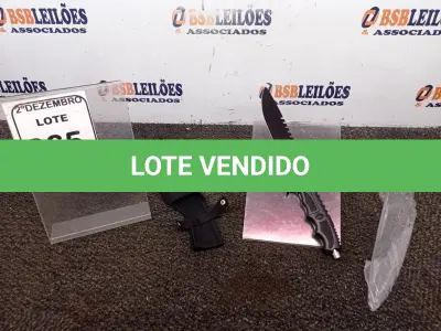 LOTE 265 - 01 FACA TAMANHO MEDIANO(NOVO). (NO ESTADO) ATENÇÃO! FAZER A VISITAÇÃO ANTES DE ARREMATAR, NÃO SABEMOS SE FUNCIONA. LEILÃO NÃO TEM GARANTIA E NEM DEVOLUÇÃO, SUJEITO A POSSÍVEIS AVARIAS VISÍVEIS/OCULTAS E/OU AUSÊNCIA DE COMPONENTES.