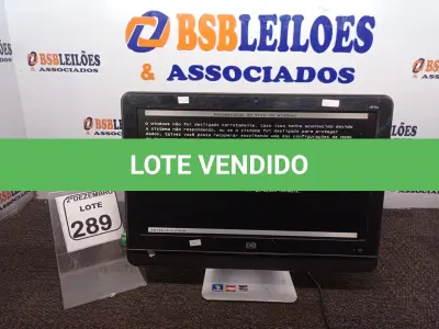 LOTE 289 - 01 ALL IN ONE MARCA HP C/TECLADO E MOUSE. (NO ESTADO) ATENÇÃO! FAZER A VISITAÇÃO ANTES DE ARREMATAR, NÃO SABEMOS SE FUNCIONA. LEILÃO NÃO TEM GARANTIA E NEM DEVOLUÇÃO, SUJEITO A POSSÍVEIS AVARIAS VISÍVEIS/OCULTAS E/OU AUSÊNCIA DE COMPONENTES.