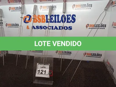 LOTE 121 - 06 ESPETOS P/CHURRASCO DIVERSOS (NOVO). (NO ESTADO) ATENÇÃO! FAZER A VISITAÇÃO ANTES DE ARREMATAR, NÃO SABEMOS SE FUNCIONA. LEILÃO NÃO TEM GARANTIA E NEM DEVOLUÇÃO, SUJEITO A POSSÍVEIS AVARIAS VISÍVEIS/OCULTAS E/OU AUSÊNCIA DE COMPONENTES.