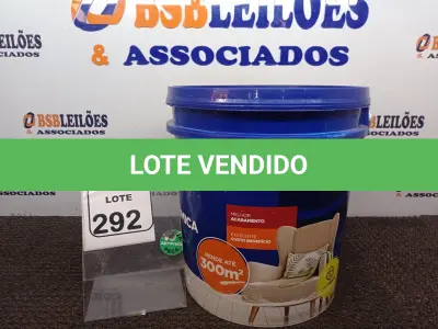 LOTE 292 - 01 GALÃO DE TINTA MARCA QUALITEX. (NO ESTADO) ATENÇÃO! FAZER A VISITAÇÃO ANTES DE ARREMATAR, NÃO SABEMOS SE FUNCIONA. LEILÃO NÃO TEM GARANTIA E NEM DEVOLUÇÃO, SUJEITO A POSSÍVEIS AVARIAS VISÍVEIS/OCULTAS E/OU AUSÊNCIA DE COMPONENTES.