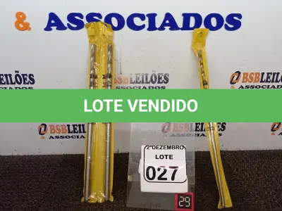 LOTE 027 - 02 BROCAS P/MOURÃO E FIBROCIMENTO ½” 400MM MARCA FERTAK E 01 BROCA P/MOURÃO E FIBROCIMENTO 5/16” 400MM MARCA FERTAK (NOVO). (NO ESTADO) ATENÇÃO! FAZER A VISITAÇÃO ANTES DE ARREMATAR, NÃO SABEMOS SE FUNCIONA. LEILÃO NÃO TEM GARANTIA E NEM DEVOLUÇÃO, SUJEITO A POSSÍVEIS AVARIAS VISÍVEIS/OCULTAS E/OU AUSÊNCIA DE COMPONENTES.
