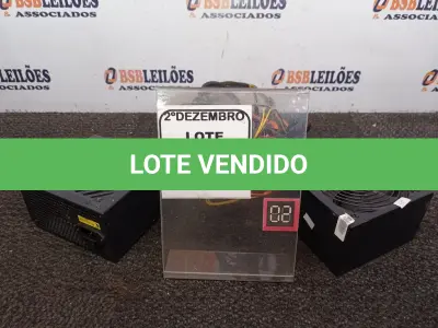 LOTE 263 - 02 FONTES DE ALIMENTAÇÃO P/PC MARCAS E MODELOS DIVERSOS. (NO ESTADO) ATENÇÃO! FAZER A VISITAÇÃO ANTES DE ARREMATAR, NÃO SABEMOS SE FUNCIONA. LEILÃO NÃO TEM GARANTIA E NEM DEVOLUÇÃO, SUJEITO A POSSÍVEIS AVARIAS VISÍVEIS/OCULTAS E/OU AUSÊNCIA DE COMPONENTES.