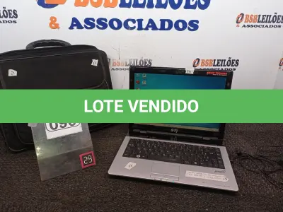 LOTE 090 - 01 NOTEBOOK MARCA STI DUAL CORE HD 500GB, 2GB DE MEMÓRIA E WEBCAM C/MALETA E FONTE. (NO ESTADO) ATENÇÃO! FAZER A VISITAÇÃO ANTES DE ARREMATAR, NÃO SABEMOS SE FUNCIONA. LEILÃO NÃO TEM GARANTIA E NEM DEVOLUÇÃO, SUJEITO A POSSÍVEIS AVARIAS VISÍVEIS/OCULTAS E/OU AUSÊNCIA DE COMPONENTES.