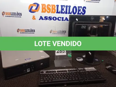 LOTE 285 - 01 CPU MARCA HP, 01 MONITOR MARCA HP C/TECLADO E MOUSE. (NO ESTADO) ATENÇÃO! FAZER A VISITAÇÃO ANTES DE ARREMATAR, NÃO SABEMOS SE FUNCIONA. LEILÃO NÃO TEM GARANTIA E NEM DEVOLUÇÃO, SUJEITO A POSSÍVEIS AVARIAS VISÍVEIS/OCULTAS E/OU AUSÊNCIA DE COMPONENTES.