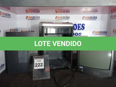 LOTE 222 - 01 FRAGMENTADORA DE PAPEL E 01 TV DE TUBO14” MARCA PHILIPS. (NO ESTADO) ATENÇÃO! FAZER A VISITAÇÃO ANTES DE ARREMATAR, NÃO SABEMOS SE FUNCIONA. LEILÃO NÃO TEM GARANTIA E NEM DEVOLUÇÃO, SUJEITO A POSSÍVEIS AVARIAS VISÍVEIS/OCULTAS E/OU AUSÊNCIA DE COMPONENTES.
