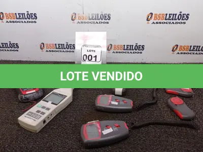 LOTE 001 - 01 DECIBELÍMETRO, 02 LUXÍMETROS E 01 SCANNER DE CARRO. (NO ESTADO) ATENÇÃO! FAZER A VISITAÇÃO ANTES DE ARREMATAR, NÃO SABEMOS SE FUNCIONA. LEILÃO NÃO TEM GARANTIA E NEM DEVOLUÇÃO, SUJEITO A POSSÍVEIS AVARIAS VISÍVEIS/OCULTAS E/OU AUSÊNCIA DE COMPONENTES.
