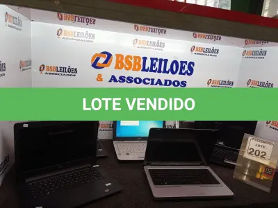 LOTE 202 - 05 NOTEBOOKS MARCAS E MODELOS DIVERSOS P/RETIRADA DE PEÇAS. (NO ESTADO) ATENÇÃO! FAZER A VISITAÇÃO ANTES DE ARREMATAR, NÃO SABEMOS SE FUNCIONA. LEILÃO NÃO TEM GARANTIA E NEM DEVOLUÇÃO, SUJEITO A POSSÍVEIS AVARIAS VISÍVEIS/OCULTAS E/OU AUSÊNCIA DE COMPONENTES.