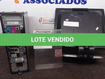 LOTE 208 - 01 CPU MARCA DELL E 01 MONITOR MARCA HP. (NO ESTADO) ATENÇÃO! FAZER A VISITAÇÃO ANTES DE ARREMATAR, NÃO SABEMOS SE FUNCIONA. LEILÃO NÃO TEM GARANTIA E NEM DEVOLUÇÃO, SUJEITO A POSSÍVEIS AVARIAS VISÍVEIS/OCULTAS E/OU AUSÊNCIA DE COMPONENTES.