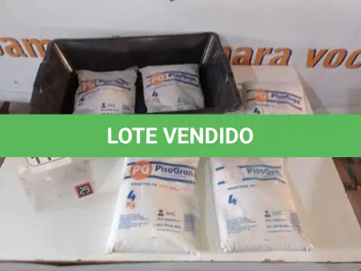 LOTE 114 - 05 PACOTES DE GRANITINA 4KG CADA N°8 P/GRAFIATO (NOVO). (NO ESTADO) ATENÇÃO! FAZER A VISITAÇÃO ANTES DE ARREMATAR, NÃO SABEMOS SE FUNCIONA. LEILÃO NÃO TEM GARANTIA E NEM DEVOLUÇÃO, SUJEITO A POSSÍVEIS AVARIAS VISÍVEIS/OCULTAS E/OU AUSÊNCIA DE COMPONENTES.