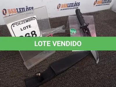 LOTE 268 - 01 FACA TAMANHO MEDIANO(NOVO). (NO ESTADO) ATENÇÃO! FAZER A VISITAÇÃO ANTES DE ARREMATAR, NÃO SABEMOS SE FUNCIONA. LEILÃO NÃO TEM GARANTIA E NEM DEVOLUÇÃO, SUJEITO A POSSÍVEIS AVARIAS VISÍVEIS/OCULTAS E/OU AUSÊNCIA DE COMPONENTES.